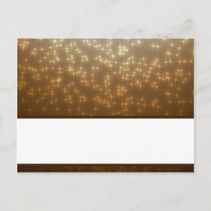 Postale Carte de place écrite Hiver Brown / Étoiles & Bull