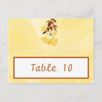 Carte de Place Écrite Mustard Yellow Poppy Flower
