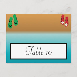 Postale Carte De Place Écrite Ses Sandales Sur Plam Plage