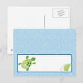 Postale Carte de Place Écrivable Tortue Récif Océan Tortue (Devant / Derrière)