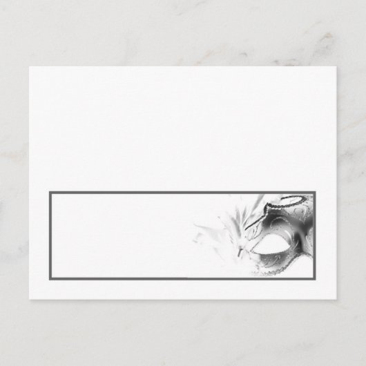 Postale Carte de place inscriptible Sweet 16 Silver White  (Devant)