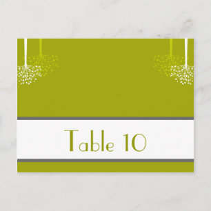 Postale Carte de place moderne vert/blanc Arbres blancs bl