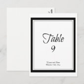 Postale Carte de placement de table à bordure noire élégan (Devant / Derrière)