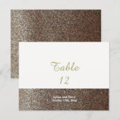 Postale Carte de placement de table à paillettes fausses r (Devant / Derrière)