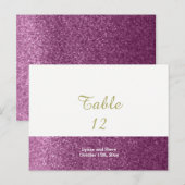 Postale Carte de placement de table à paillettes fausses v (Devant / Derrière)