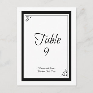 Postale Carte de placement de table à points de bordure no