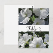 Postale Carte de placement de table aux pétunias blancs (Devant / Derrière)