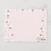 Postale Carte de placement de table coeurs et points roses (Dos)
