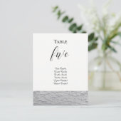 Postale Carte de placement de table en dentelle noire et b (Debout devant)