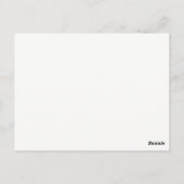Postale Carte de placement de table en dentelle noire et b (Dos)