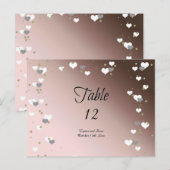 Postale Carte de placement de table Mocha Hearts (Devant / Derrière)