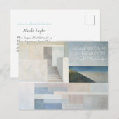 Postale Carte de plage Hamptons entièrement personnalisabl (Devant / Derrière)