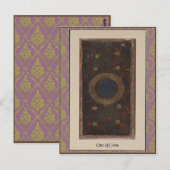 Postale Carte de plate-forme de tarot de Visconti - circa (Devant / Derrière)