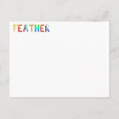 Postale Carte de plume (Dos)