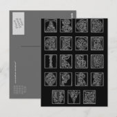 Postale Carte de poste alphabétique (Devant / Derrière)