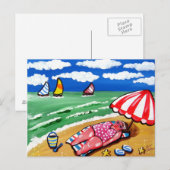 Postale Carte de poste Big Beach Diva Sunbather (Devant / Derrière)