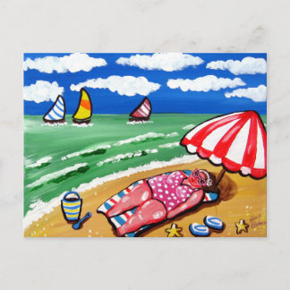 Postale Carte de poste Big Beach Diva Sunbather