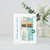 Postale Carte de poste Camper vintage (Debout devant)