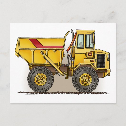 Postale Carte de poste de camionnage Big Dump (Devant)
