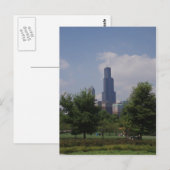 Postale Carte de poste de Chicago Sears Tower/Willis Tower (Devant / Derrière)