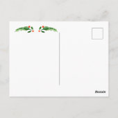 Postale Carte de poste de couronne de Bonnes Fêtes (Dos)