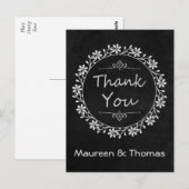 Postale Carte de poste de courroie de Merci noir (Devant / Derrière)