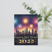 Postale Carte de poste de la fête du feu d'artifice du Nou (Debout devant)