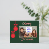 Postale Carte de poste de Noël simple et élégante (Debout devant)