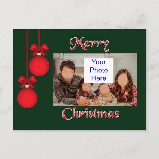 Postale Carte de poste de Noël simple et élégante (Devant)