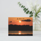 Postale Carte de poste de réflexion Kansas Sunset. (Debout devant)