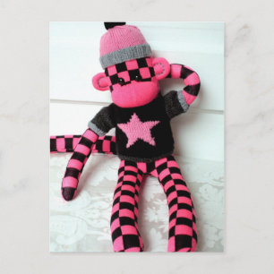 Postale Carte de poste de singe Mars Sock - Monique