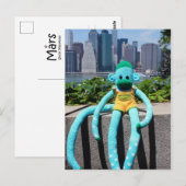 Postale Carte de poste de singe Mars Sock - Stuart (Devant / Derrière)