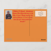 Postale Carte de poste de tir Hutchinson Kansas (Dos)