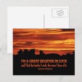 Postale Carte de poste de travail et de chance (Devant / Derrière)