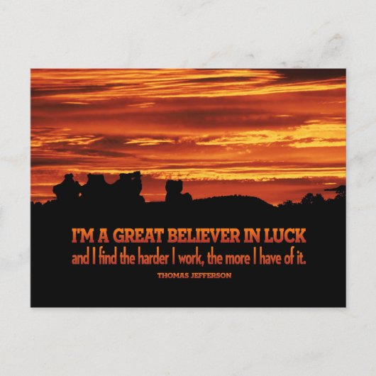 Postale Carte de poste de travail et de chance (Devant)