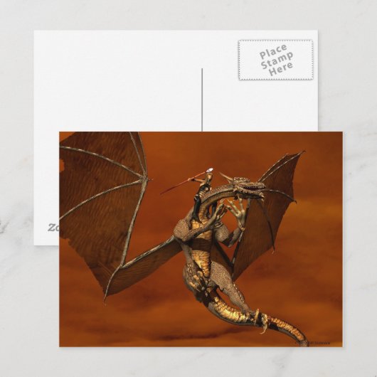 Postale Carte de poste de vol Dragon (Devant / Derrière)