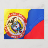 Postale Carte de poste de voyage Drapeau colombien (Devant)