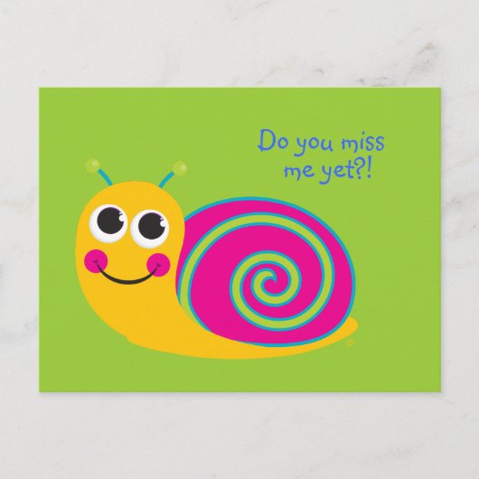 Postale Carte de poste d'escargot (Devant)