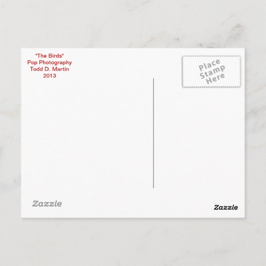 Postale Carte de poste du corbeau (Dos)