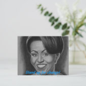 Postale Carte de poste Michelle Obama (Debout devant)