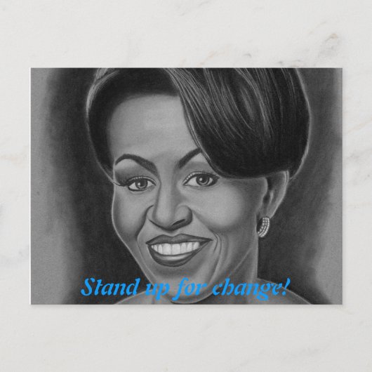 Postale Carte de poste Michelle Obama (Devant)
