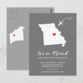 Postale Carte de poste MISSOURI État de déplacement (Devant / Derrière)