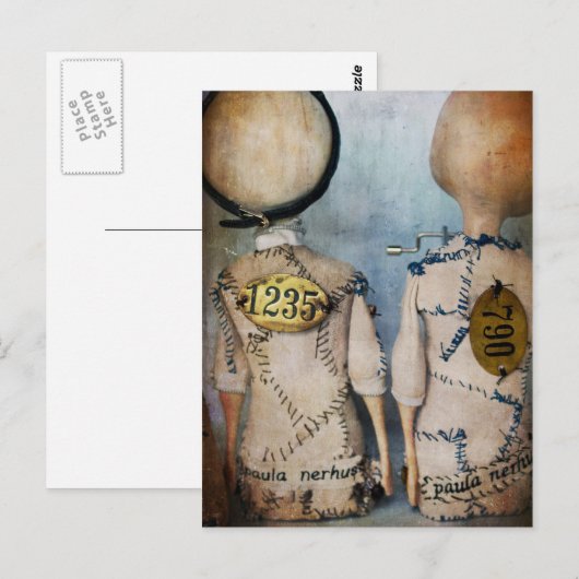 Postale carte de poupées steampunk (Devant / Derrière)