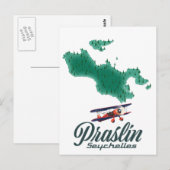 Postale carte de Praslin Seychelles (Devant / Derrière)
