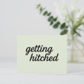 Postale Carte de pré-annonce de mariage Getting Hitched (Debout devant)