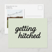 Postale Carte de pré-annonce de mariage Getting Hitched (Devant / Derrière)