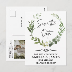 Postale Carte de préannonce de mariage à la flèche de nœud