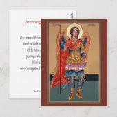Postale Carte de prière Archange Michael (Devant / Derrière)