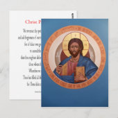 Postale Carte de prière Christ Pantocrator (Devant / Derrière)
