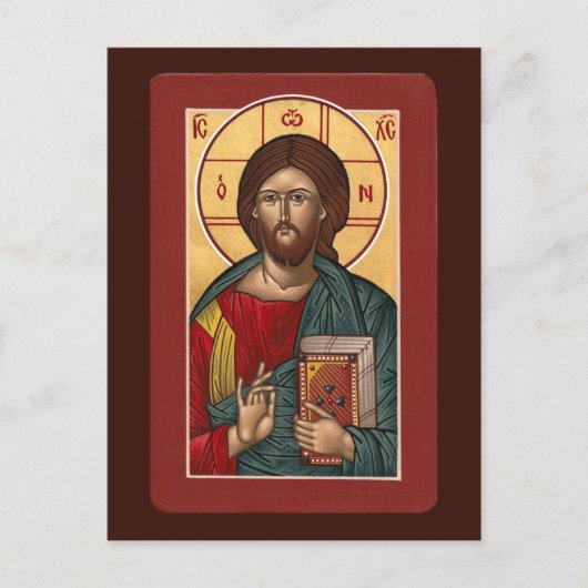 Postale Carte de prière Christ Pantocrator (Devant)
